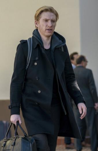 Domhnall Gleeson Run Billy Johnson Wool Trench Coat