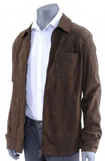 Scott Ben Platt Broken Diamonds Brown Suede Leather Jacket
