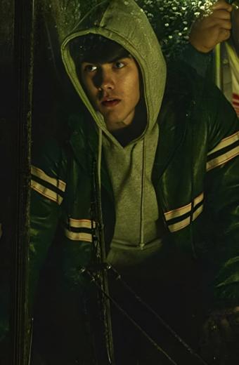 Nolan Shortcut Jack Kane Bomber Green Biker Stripes Jacket