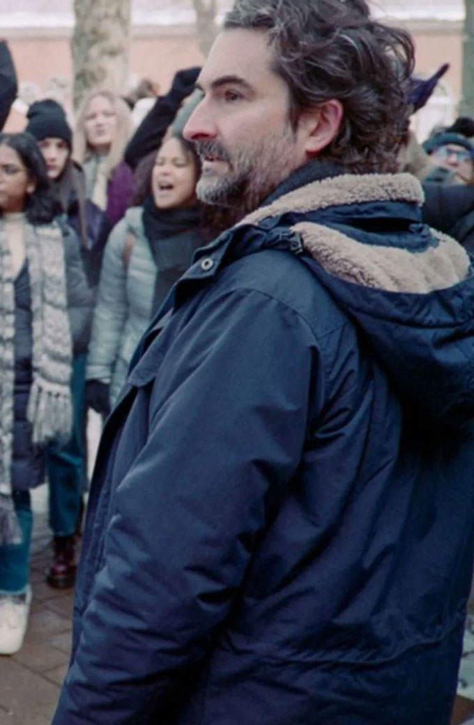 The Chair Bill Dobson Jay Duplass Hooded Black Cotton Jacket jay-duplass-the-chair-jacket