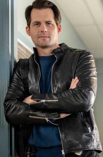 Kristoffer Polaha Mystery 101 Travis Black Leather Jacket