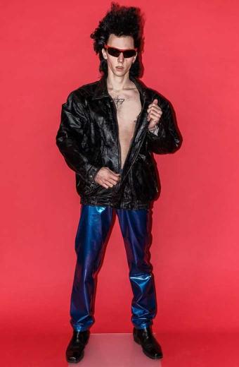 Mens Rocky Balboa Casual Vintage Bomber Black Leather Jacket