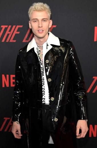 Machine Gun Kelly Tommy Lee The Dirt Glossy Black PVC Coat