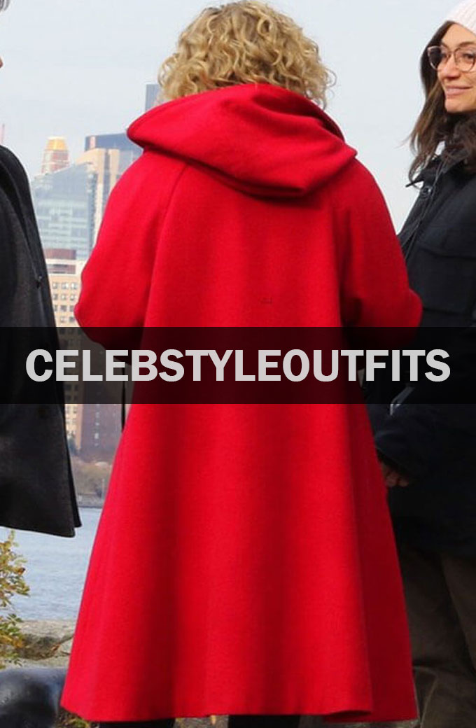 Modern Love TV Series Maddy Julia Garner Hooded Red Long Coat modern-love-maddy-wool-coat