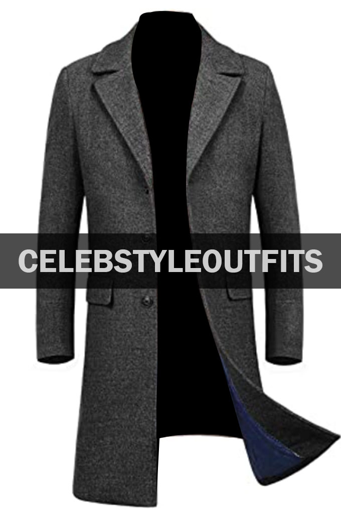 Alvaro Morte Money Heist Professor Grey Wool Long Trench Coat
