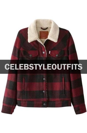 Tokyo Money Heist Ursula Corbero Red Plaid Flannel Jacket