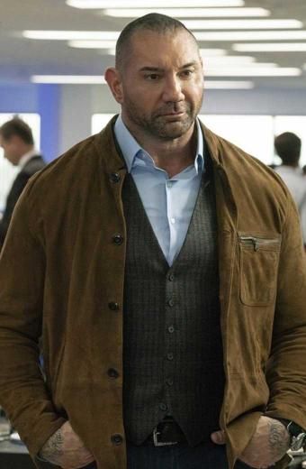 My Spy Dave Bautista Brown Suede Jacket