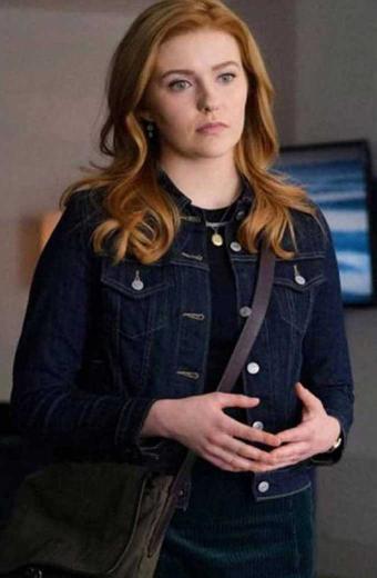 Kennedy McMann Nancy Drew TV Series Blue Denim Womens Jacket