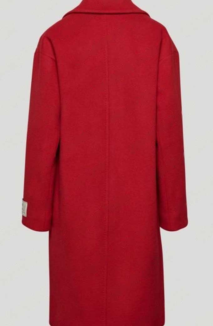 Kennedy McMann Nancy Drew TV Series Long Red Wool Trench Coat kennedy-mcmann-nancy-drew-coat