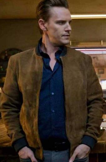 Riley Smith Ryan Hudson Nancy Drew Brown Suede Leather Jacket