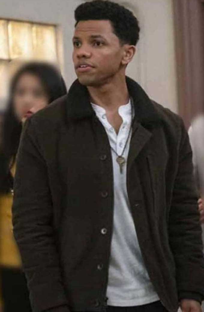 Tunji Kasim Ned Nickerson Nancy Drew TV Show Brown Wool Jacket