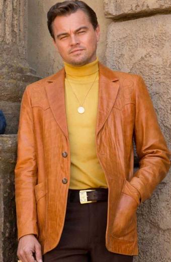 Once Upon a Time in Hollywood Rick Dalton Brown Leather Coat