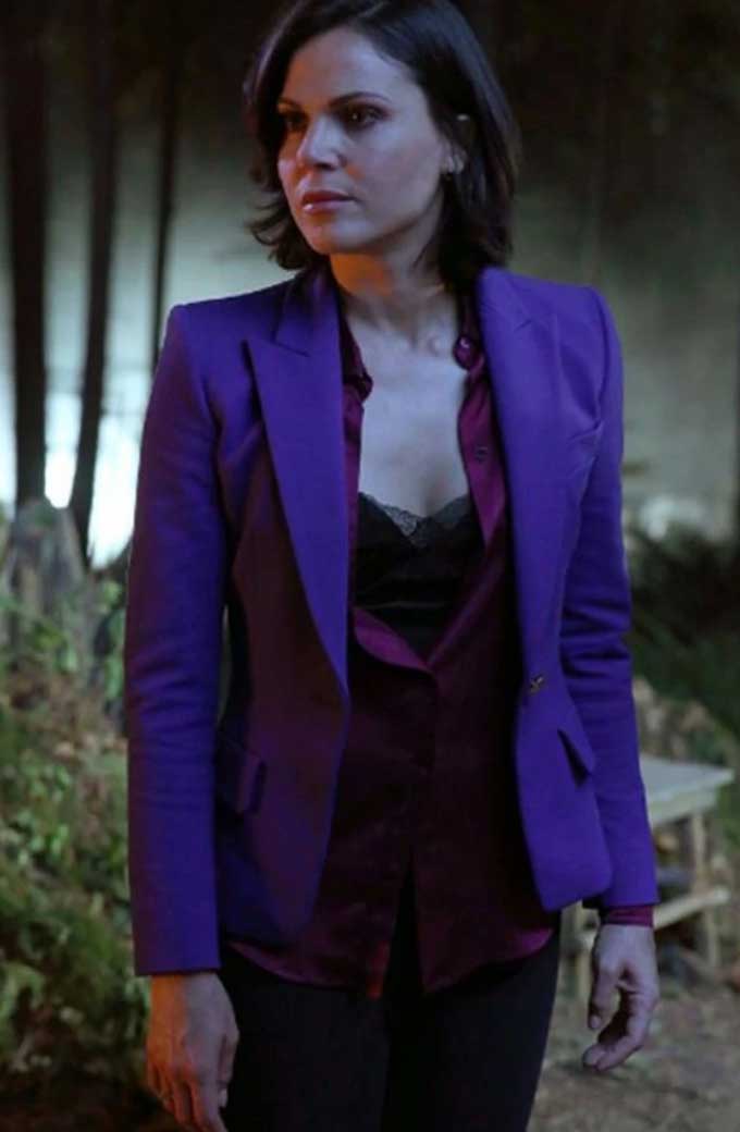 Once Upon A Time Lana Parrilla Regina Mills Purple Blazer