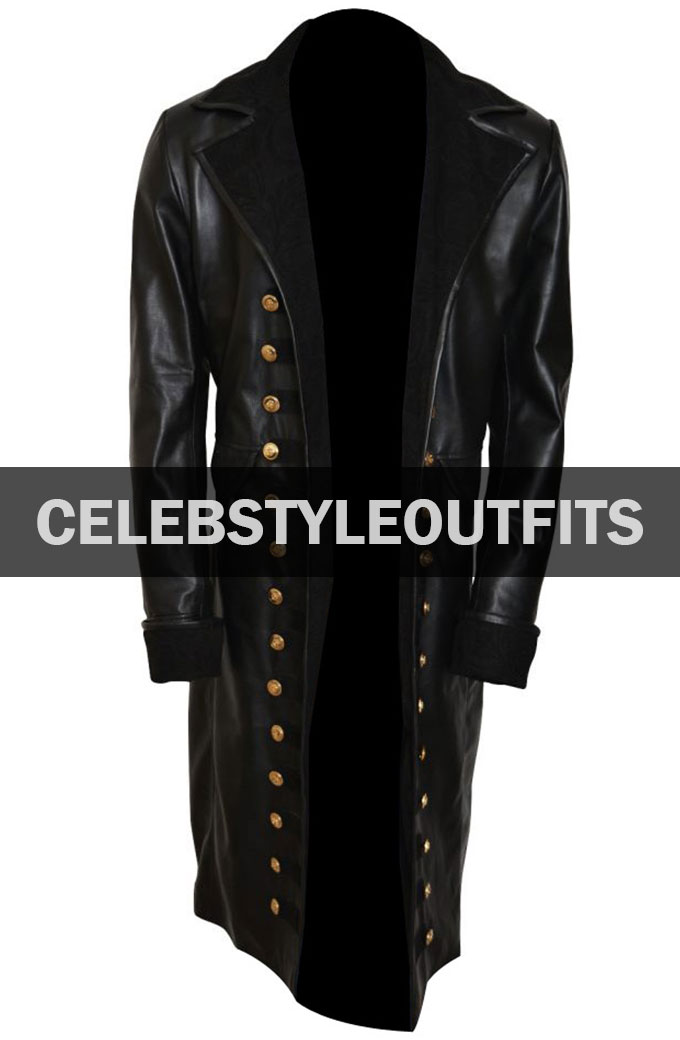 Colin Once Upon A Time Captain Hook Leather Trench Coat