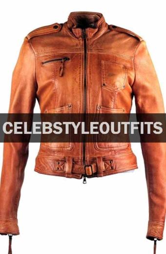 Once Upon a Time Jennifer Morrison Emma Swan Tan Brown Jacket