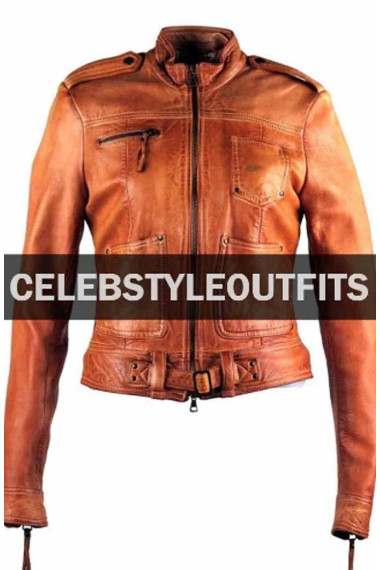 Once Upon a Time Jennifer Morrison Emma Swan Tan Brown Jacket
