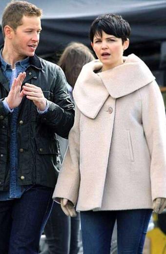 Once Upon a Time Ginnifer Goodwin Snow White White Wool Coat