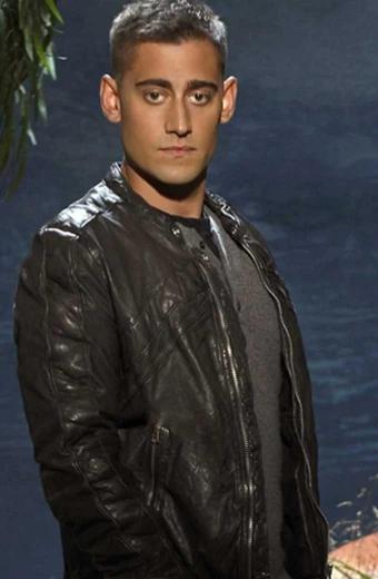 Once Upon a Time TV Show Michael Socha Black Leather Jacket