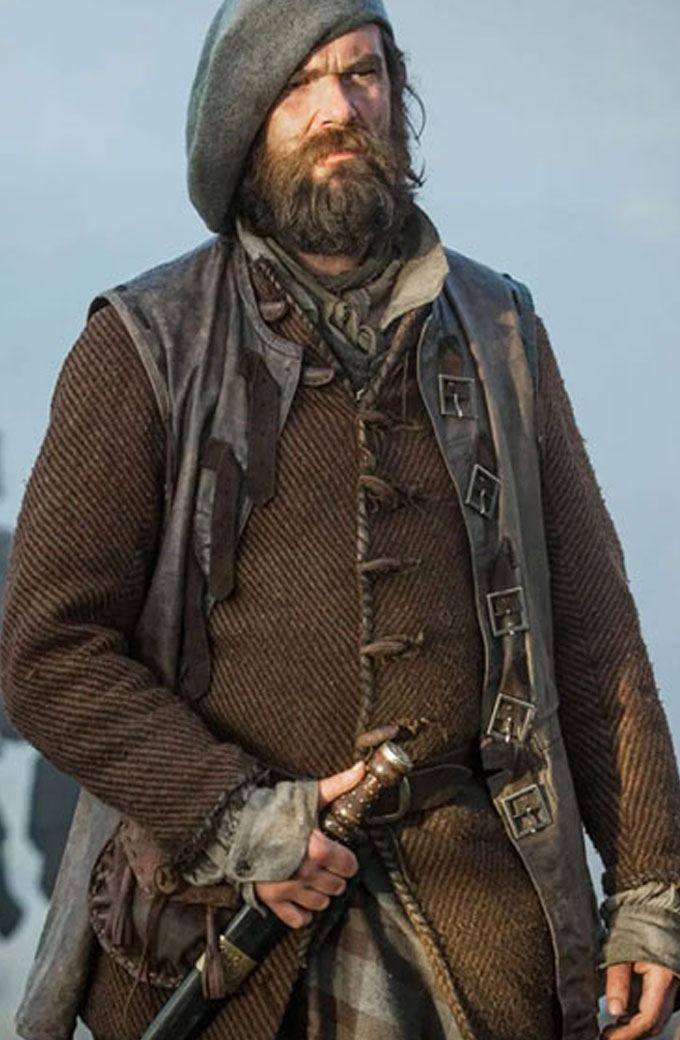 Murtagh Fraser Outlander Duncan Lacroix Brown Belted Vest