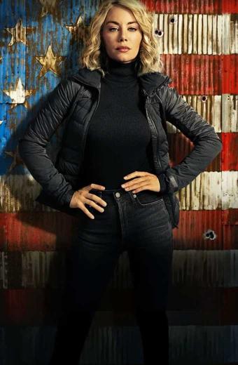 Emilia Harcourt Peacemaker Jennifer Holland Puffer Jacket