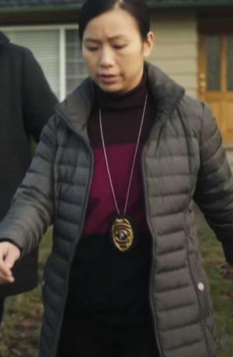 Sophie Song Annie Chang Peacemaker Grey Parachute Puffer Coat