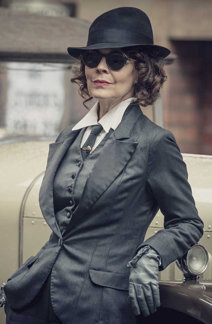Helen McCrory Peaky Blinders Aunt Polly Suiting Fabric Blazer