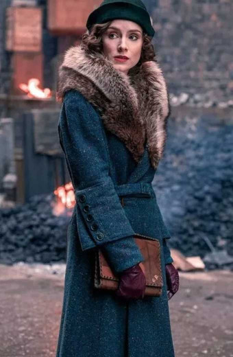 Ada Shelby Peaky Blinders Sophie Rundle Blue Trench Coat