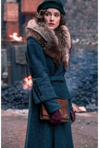 Ada Shelby Peaky Blinders Sophie Rundle Blue Trench Coat