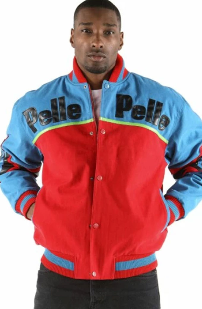 Pelle Pelle 1978 MB Soda Club Red And Blue Varsity Jacket