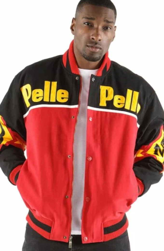 Pelle Pelle Soda Club MB 1978 Red And Black Varsity Jacket