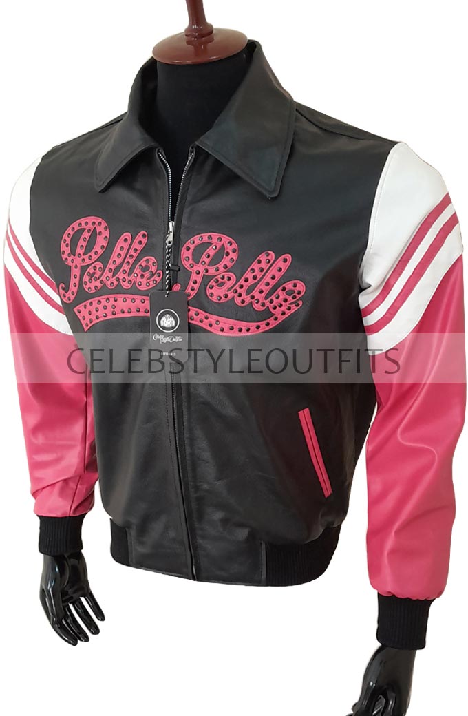 pelle-pelle-1978-vintage-pink-black-jacket