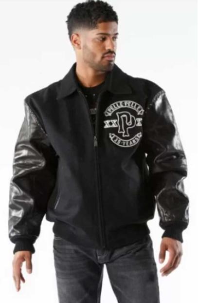 Panther USA Pelle Pelle XXXV MB 1978 Bomber Black Wool Jacket mb-1978-pelle-pelle-xxxv-panther-jacket