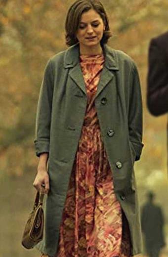 Emma Corrin Esme Winikus Pennyworth Grey Cotton Trench Coat