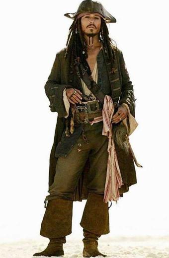Johnny Depp Jack Sparrow Pirates Of The Caribbean Brown Coat