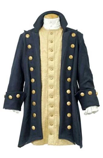 Pirate Buccaneer Blue Coat For Men