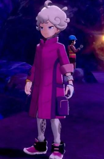 Bede Pokemon Sword Shield Gaming Pink Cosplay Leather Coat