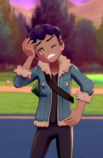 Pokemon Sword Shield Hop Blue Cosplay Denim Shearling Jacket