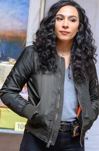 Aurora Perrineau Prodigal Son Dani Powell Black Bomber Jacket