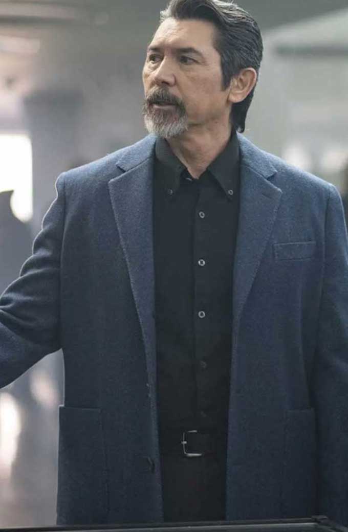 Gil Arroyo Lou Diamond Phillips Prodigal Son Blue Trench Coat