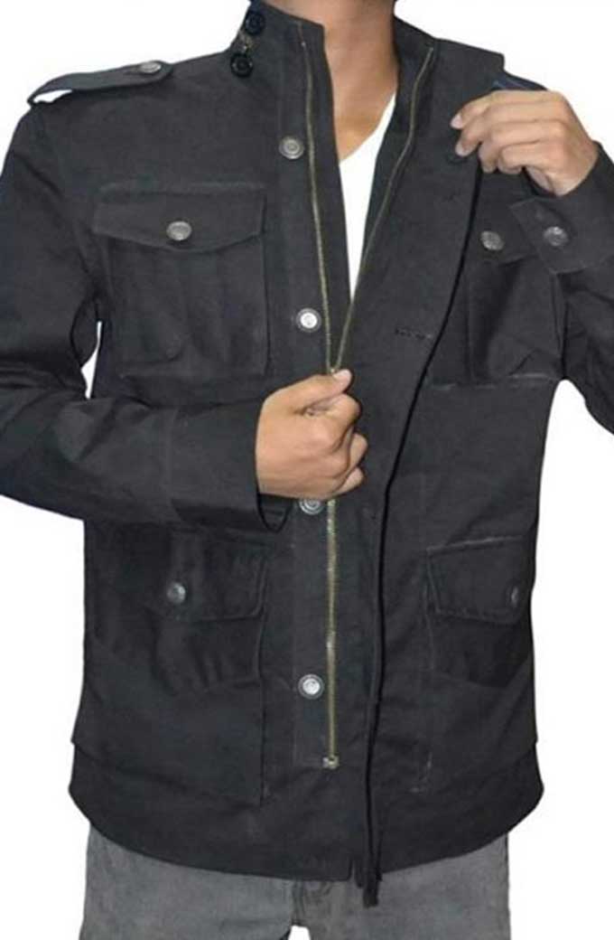 Jon Bernthal Punisher Frank Castle Bomber Black Cotton Jacket