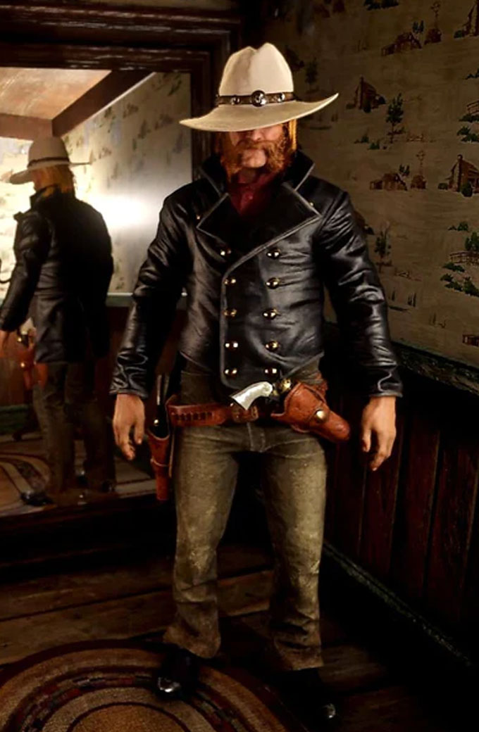 Red Dead Redemption Micah Bell Black Cosplay Trench Jacket