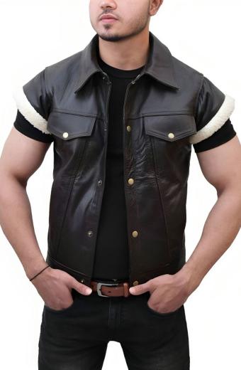 Red Dead Redemption John Marston Black Cosplay Leather Vest