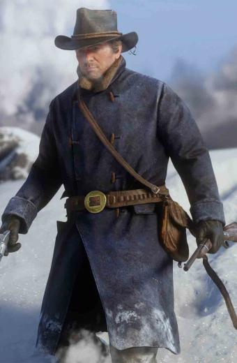 Red Dead Redemption Arthur Morgan Blue Cosplay Duffle Coat