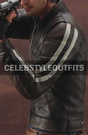 Resident Evil Vendetta Leon Kennedy Biker Black Bomber Jacket