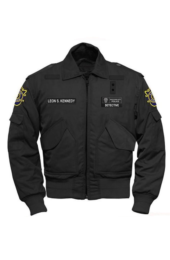 Resident Evil Gaming Leon Kennedy Bomber Black Cotton Jacket