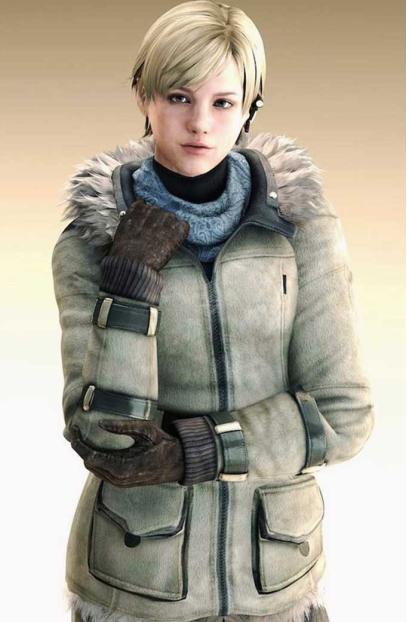 Resident Evil Sherry Birkin Shearling Hooded Leather Jacket resident-evil6-sherry-birkin-grey-jacket