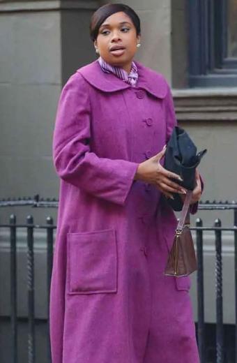 Jennifer Hudson Aretha Franklin Respect Purple Wool Coat