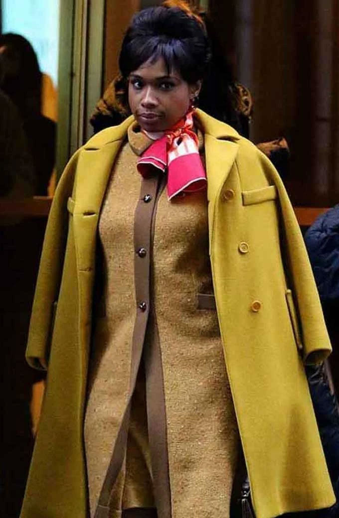 Jennifer Hudson Aretha Franklin Respect Yellow Trench Coat