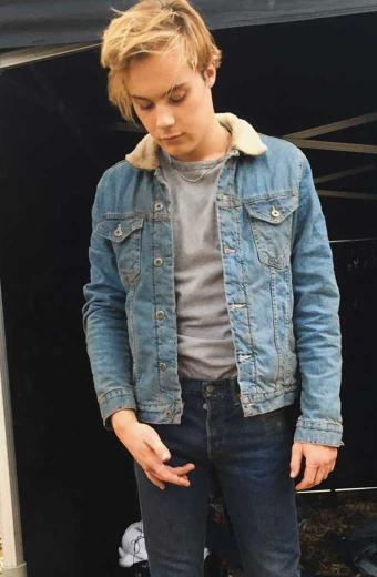 Alexandre Bourgeois Riot Girls Jack Blue Denim Sherpa Jacket