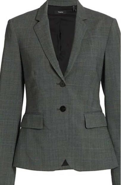 Riverdale Betty Cooper Lili Reinhart Grey Wool Trench Blazer lili-reinhart-riverdale-blazer